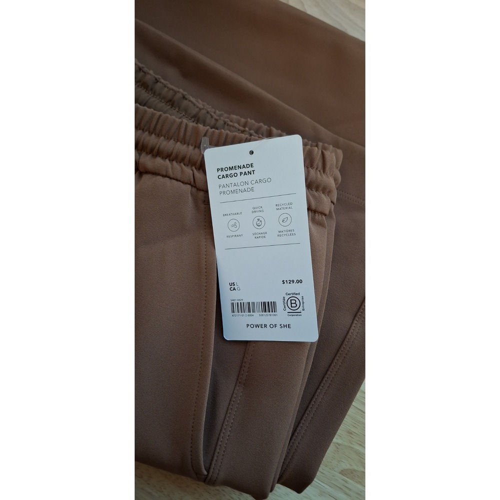NWT Athleta Promenade Cargo Wide Leg Pant- Size Large Walnut Brown - Picture 5 of 9